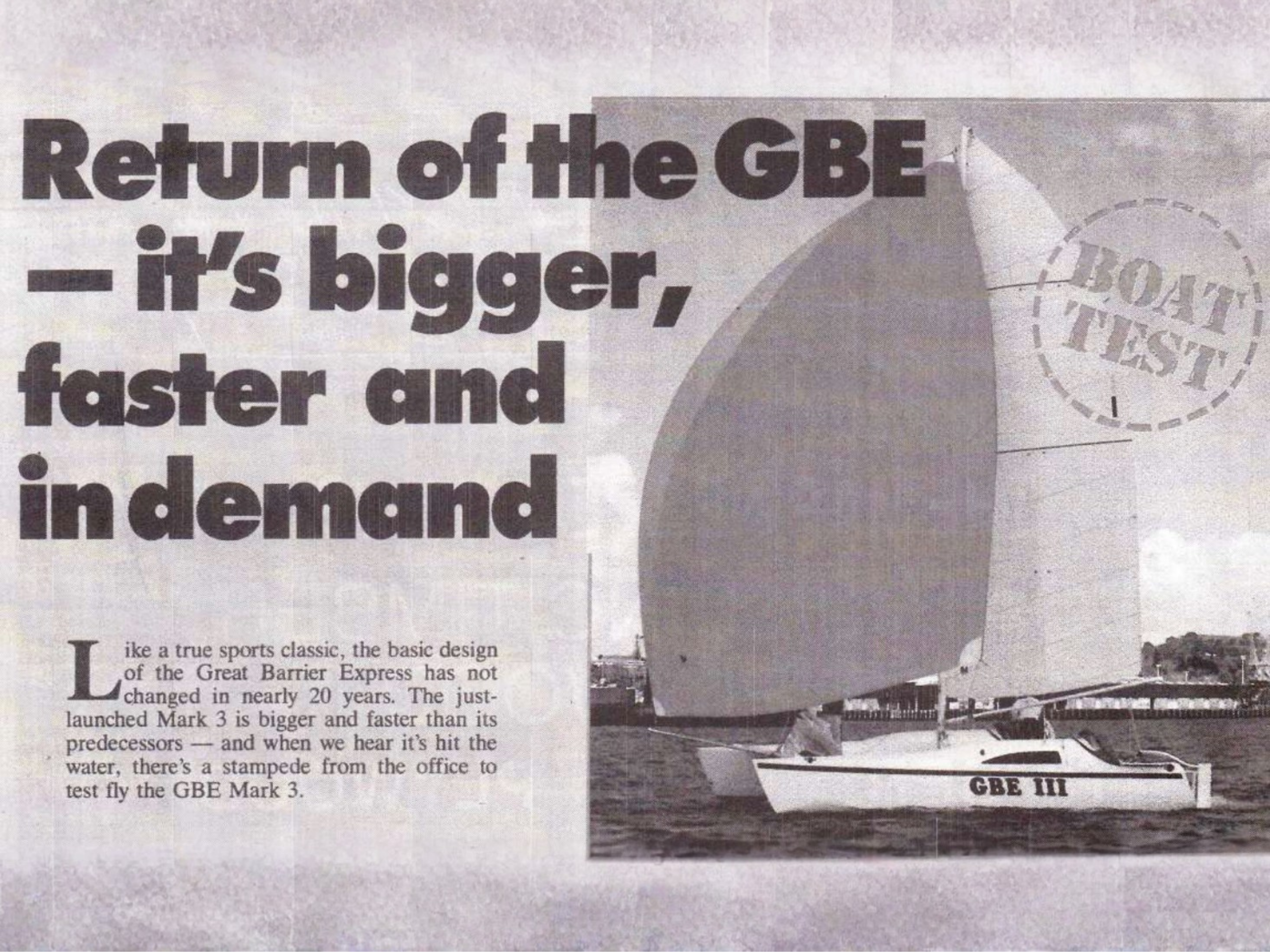 Three GBR’s to line up at Kawau Race Week